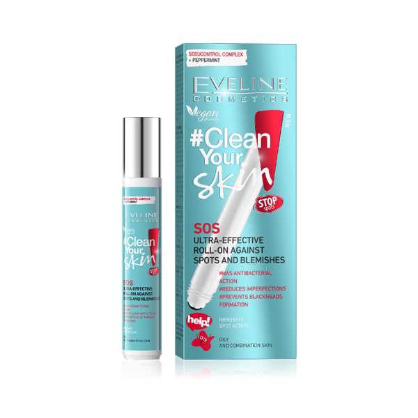 EVELINE CLEAN YOUR SKIN ROLL ON AGAINST SPOTS & BLEMISHES 15ML