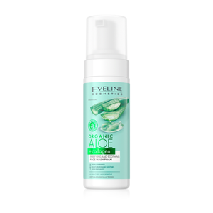 EVELINE ORGANIC ALOE + COLLAGEN PURIFYING & SOOTHING FACE WASH FOAM 150ML