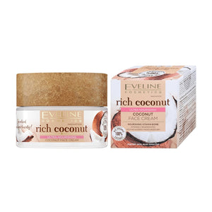 EVELINE RICH COCONUT FACE CREAM FOR DRY AND SENSITIVE SKIN 50ML
