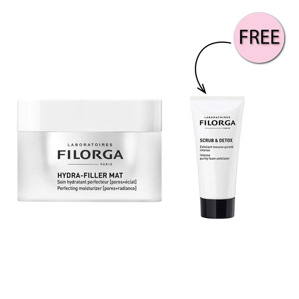 FILORGA HYDRA-FILLER MAT 50ML + FREE SCRUB & DETOX CREAM 15ML