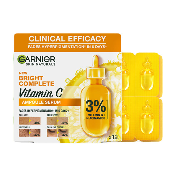 GARNIER FAST BRIGHT VITAMIN C AMPOULE SERUM 12*1.5ML