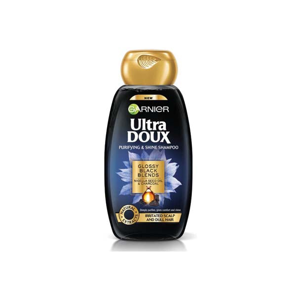 GARNIER ULTRA DOUX PURIFYING & SHINE BLACK CHARCOAL SHAMPOO 400 ML