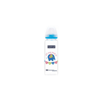 Optimal Glass Feeding Bottle Colored 240ml