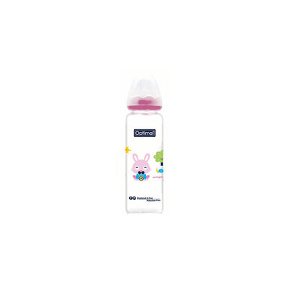 Optimal Glass Feeding Bottle Colored 240ml