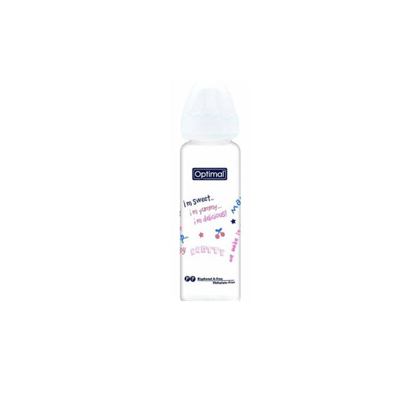 OPTIMAL GLASS FEEDING BOTTLE 240ML COLORED 240ML