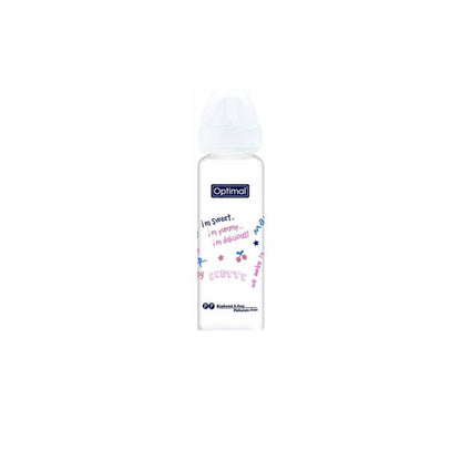 OPTIMAL GLASS FEEDING BOTTLE 240ML COLORED 240ML