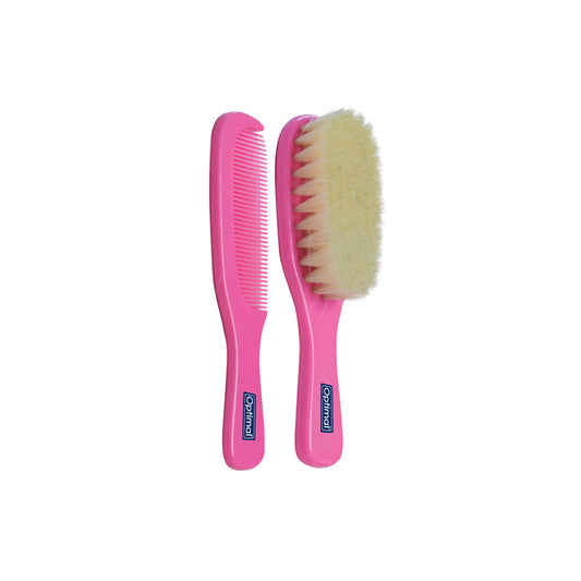 OPTIMAL HAIR BRUSH&COMB SET BLUE