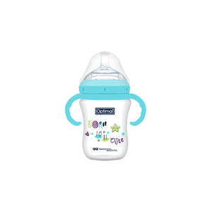 OPTIMAL MAMILLA EXTRA WIDE NECK WITH HANDLE - DOUBLE ANTI - COLIC SYSTEM (300ML) - 6+