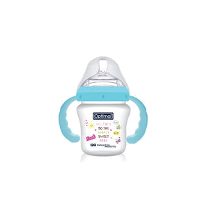 OPTIMAL MAMILLA EXTRA WIDE NECK WITH HANDLE - DOUBLE ANTI - COLIC SYSTEM (210ML)- 6+