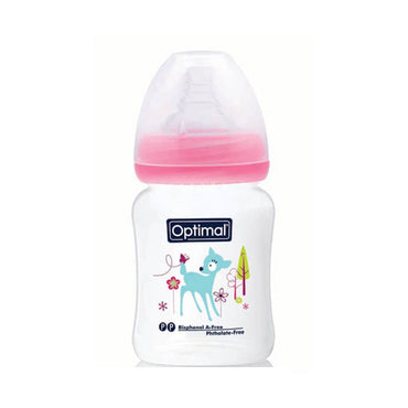 Optimal Wide Neck Feeding Baby Bottle 180ml