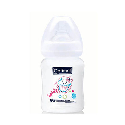 Optimal Wide Neck Feeding Baby Bottle 180ml