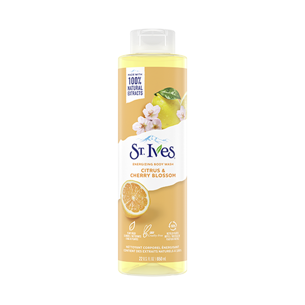 ST IVES CITRUS & CHERRY BLOSSOM ENERGIZING BODY WASH 650ML