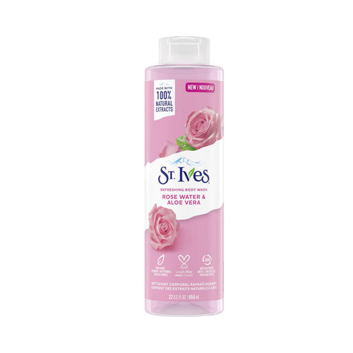 ST IVES ROSE WATER & ALOE VERA BODY WASH 650 ML