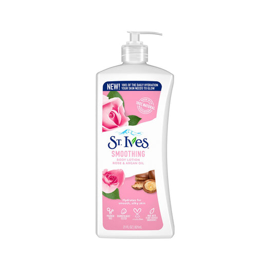 ST IVES SMOOTHING ROSE & ARGAN OIL BODY LOTION 621ML