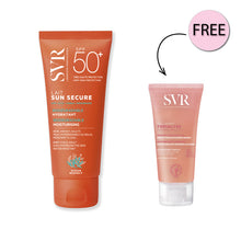 Load image into Gallery viewer, SVR SUN CECURE LAIT 50 SPF 100ML + FREE TOPIALYSE CLEANSER 55ML