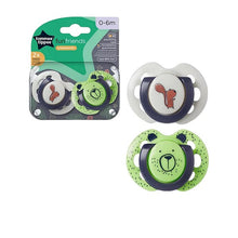 Load image into Gallery viewer, Tommee Tippee Fun Friends Soother 2x 0-6m