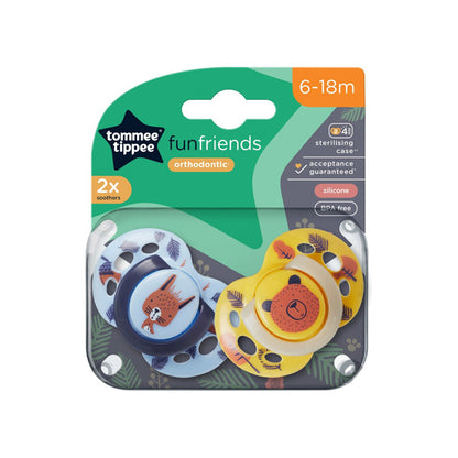 TOMMEE TIPPEE 2X 6-18M FUN FRIENDS STHRS