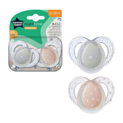 Tommee Tippee Night Time Soother 2x 6-18m