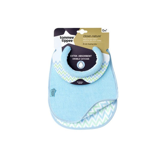 TOMMEE TIPPEE CTN MILK FEEDING BIB X2