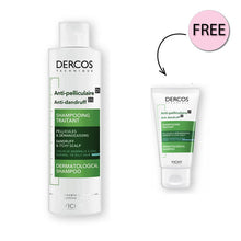 Load image into Gallery viewer, VICHY DERCOS ANTI-DANDRUFF TREATMENT SHAMPOO – NORMAL TO OILY HAIR 200ML + FREE SAHMPOO 50ML